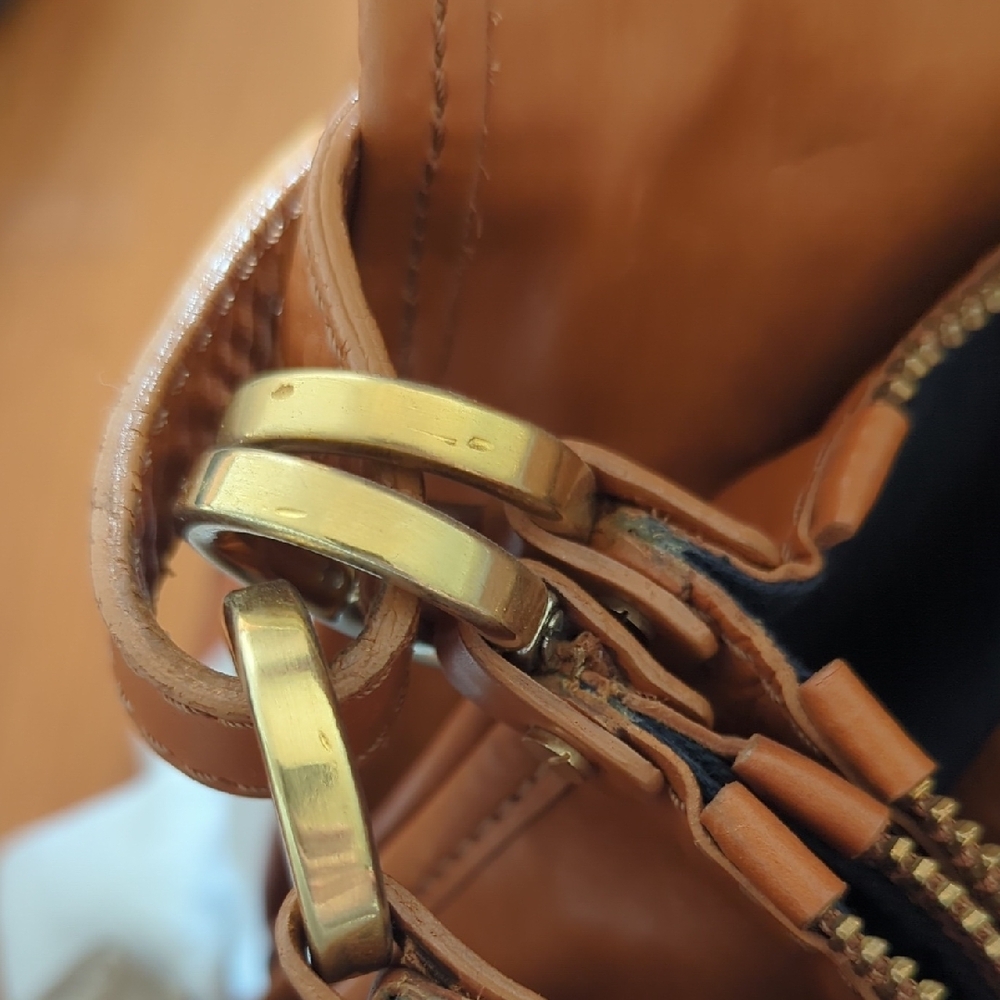 Opening Ceremony Tan Leather Satchel Bag - Picture 5 of 16